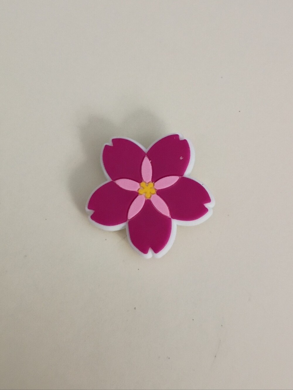 10 for $10 Jibbitz Croc Charm - Purple And Pink Flower With Yellow Pistol